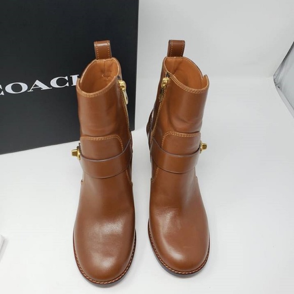 Coach Brown Saddle Moto Boots/Booties - Picture 2 of 8